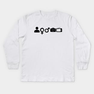 Person Woman Man Camera TV Kids Long Sleeve T-Shirt